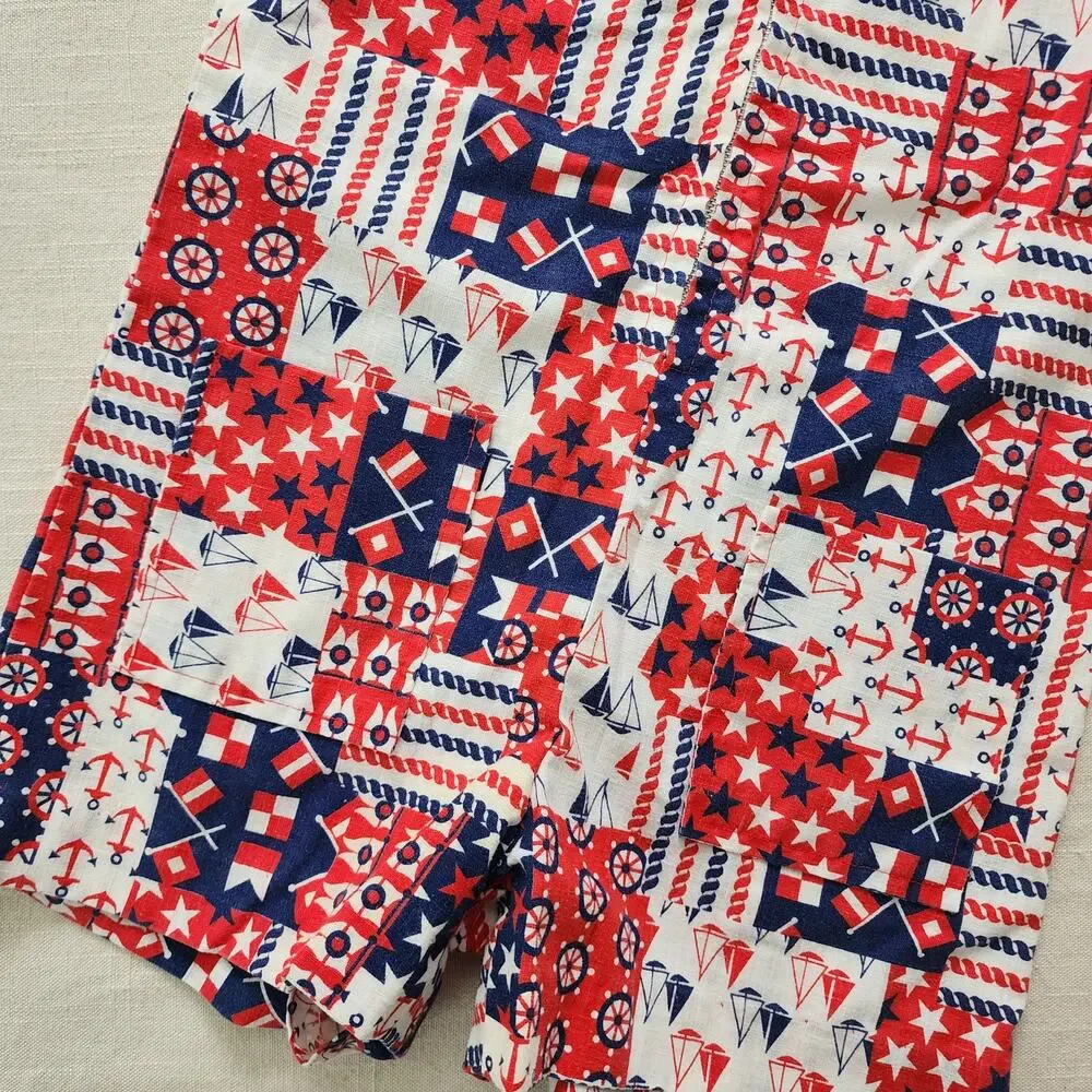 Vintage Patriotic Sailor Jon Jon kids 6/7